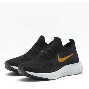 Nike Epic React Flyknit Sneakers Women's size 8 in Copper Flash / Black